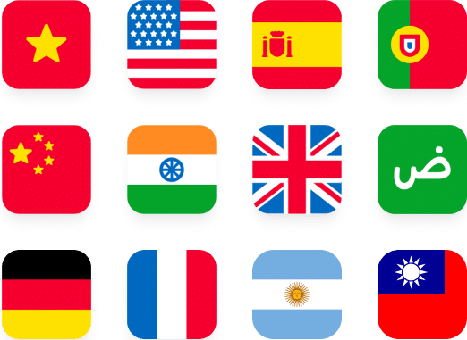 Visa support country flags